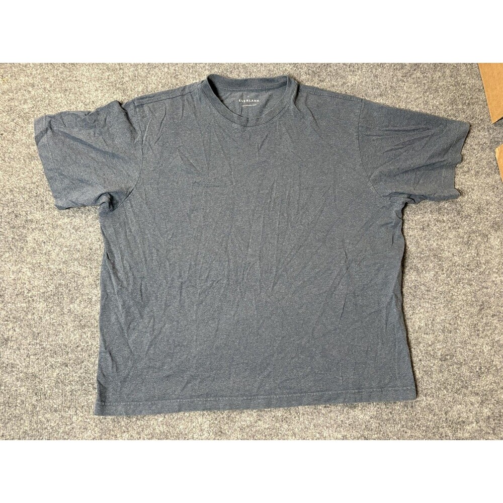 Everlane Shirt Mens 2XL Blue Short Sleeve Crew Neck Tagless Jersey Tee Casual
